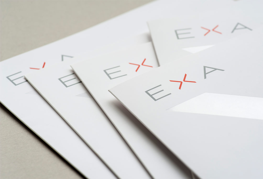 EXA Design client presentation folder