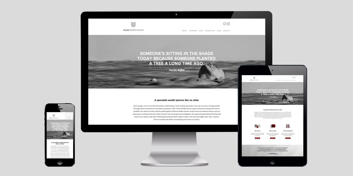 Valor Private Wealth website