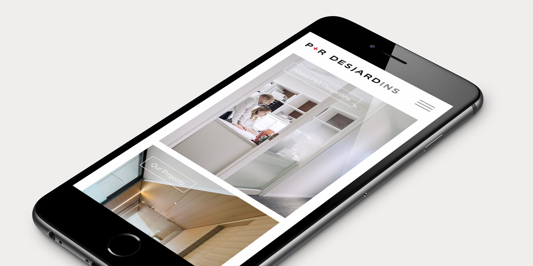 Mobile version of the P&R Desjardins website
