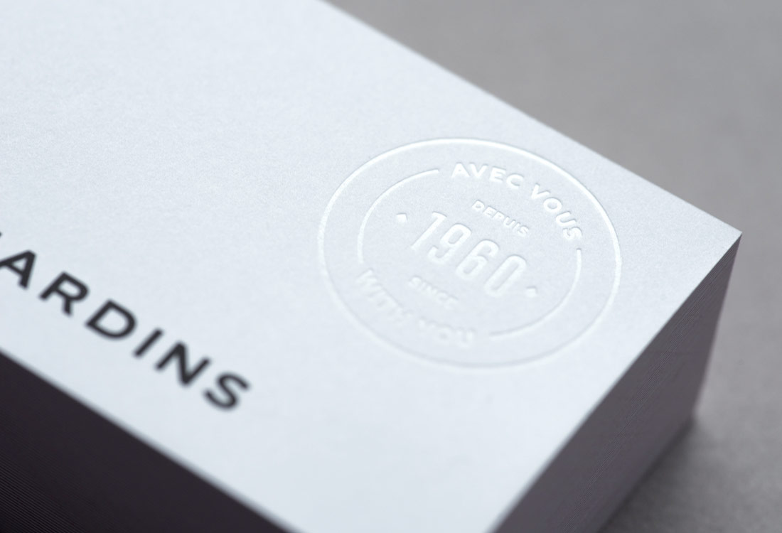 Business cards for P&R Desjardins and MMR