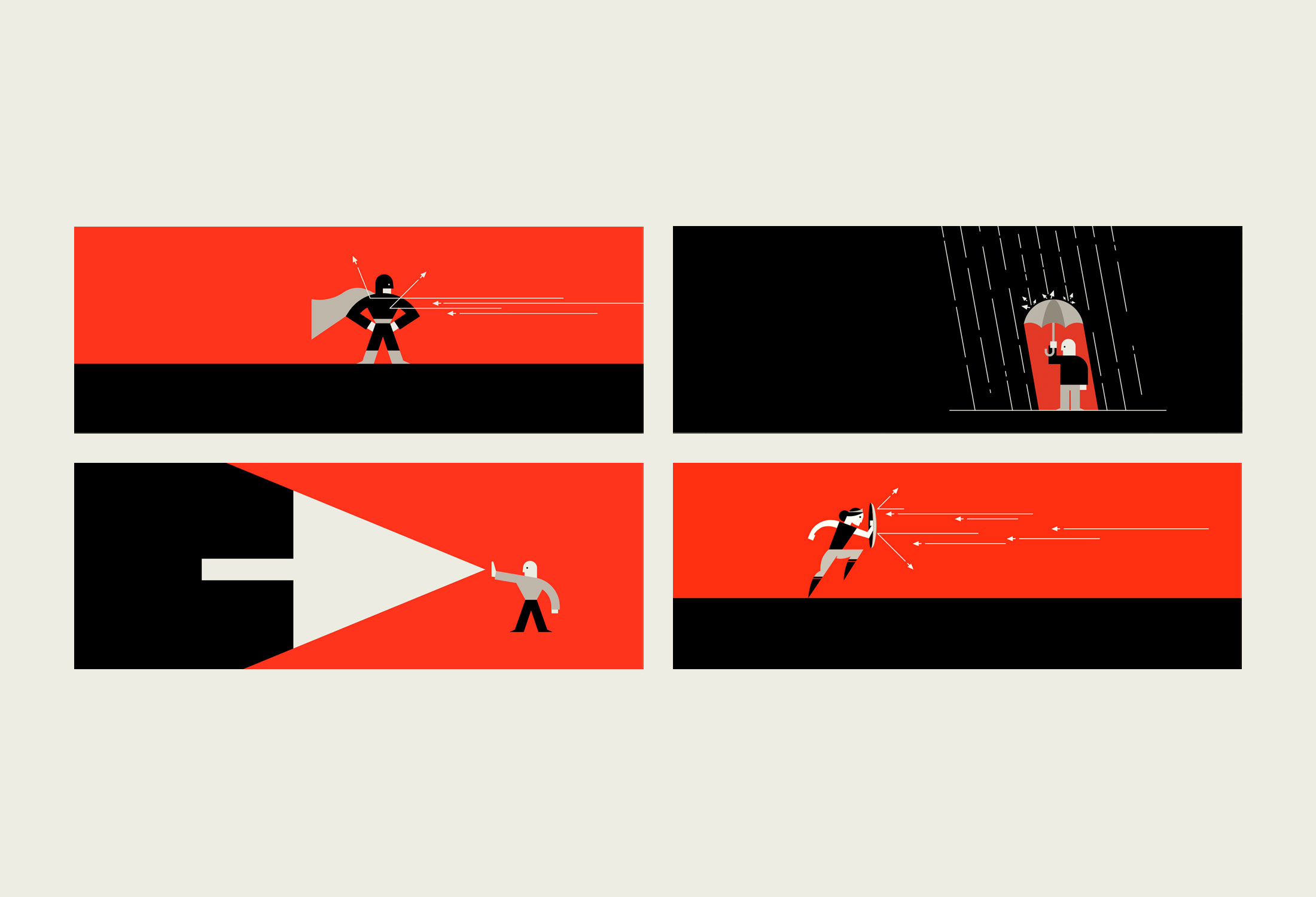 Illustration series for Deflect by Parko Polo