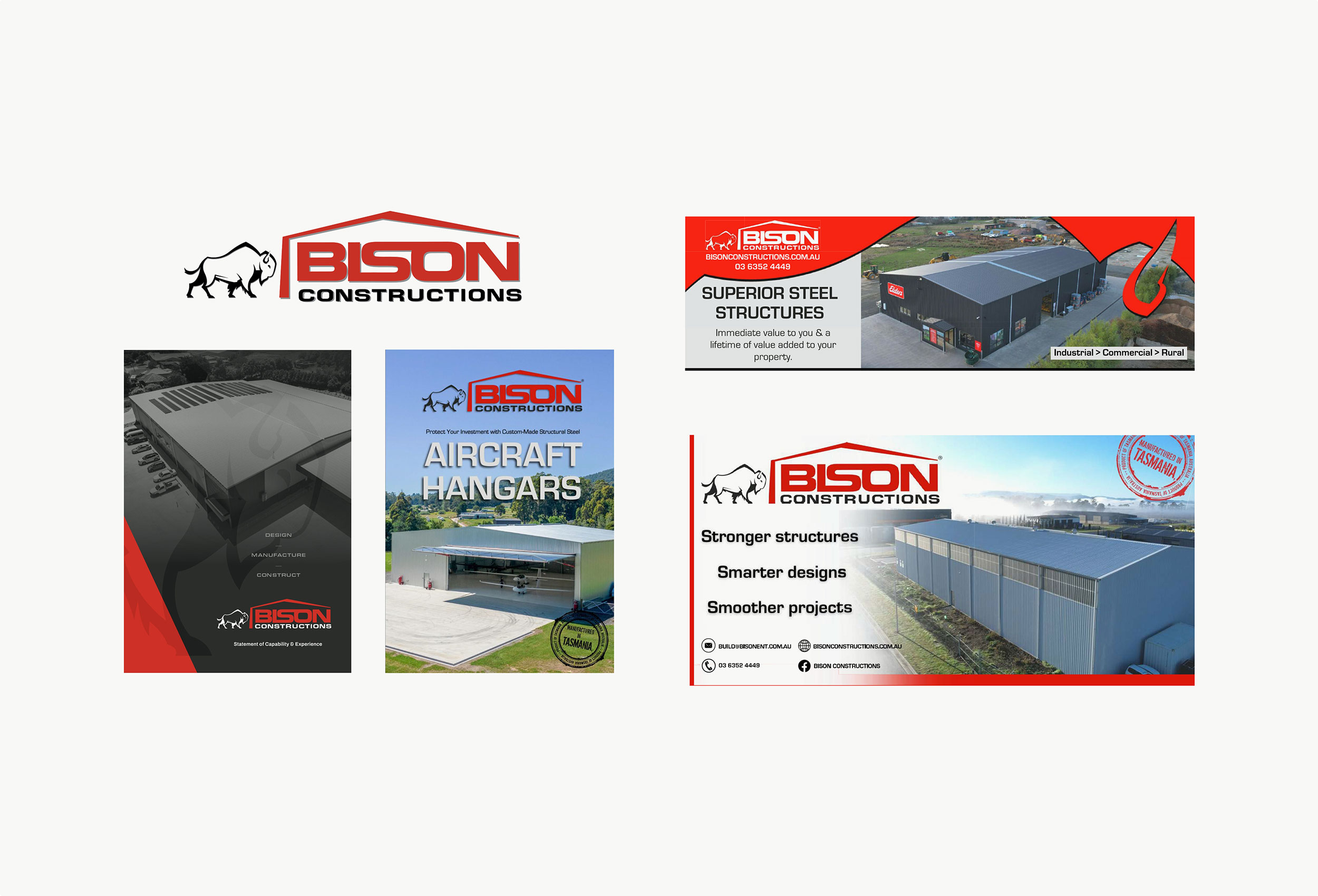 Bison Constructions brand identity