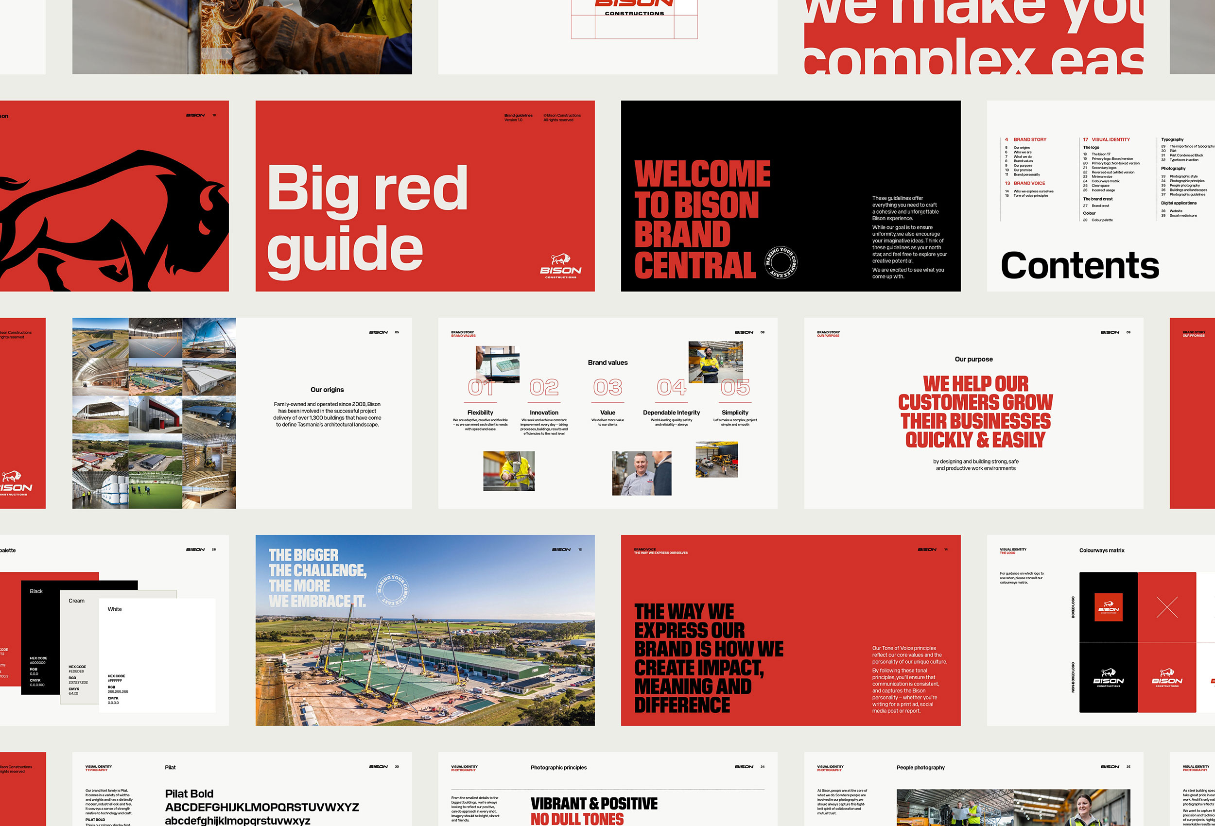 Bison Constructions brand identity
