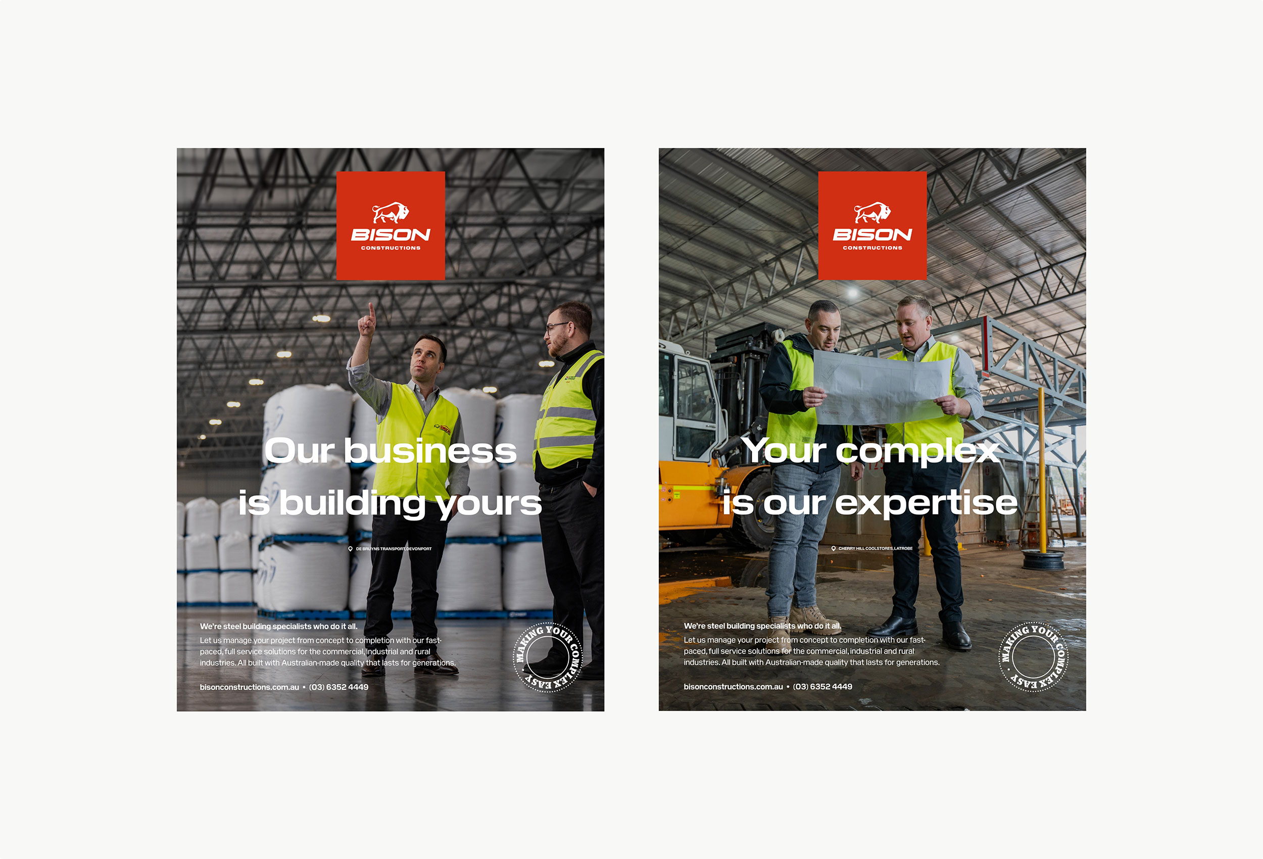 Bison Constructions brand identity