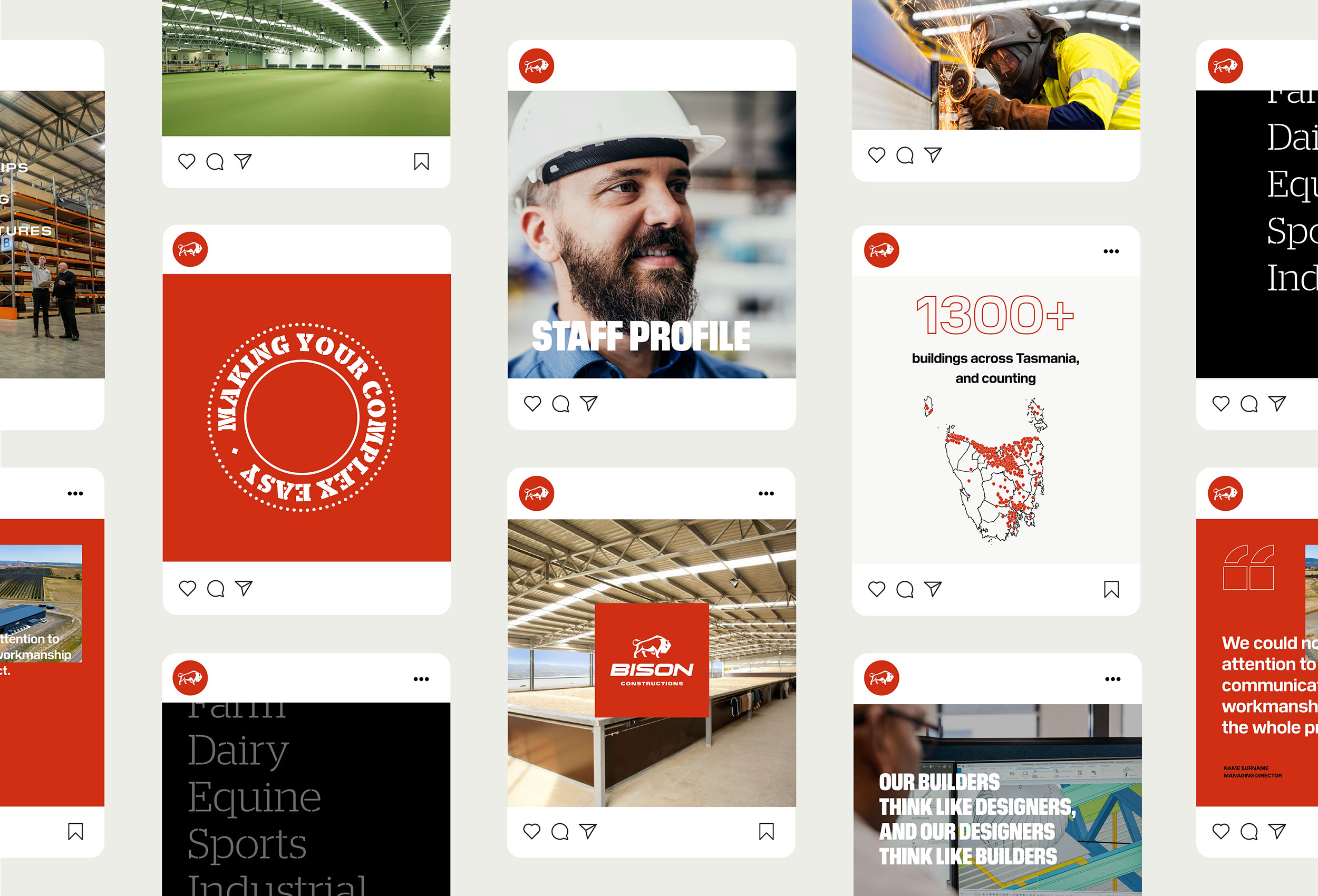 Bison Constructions brand identity