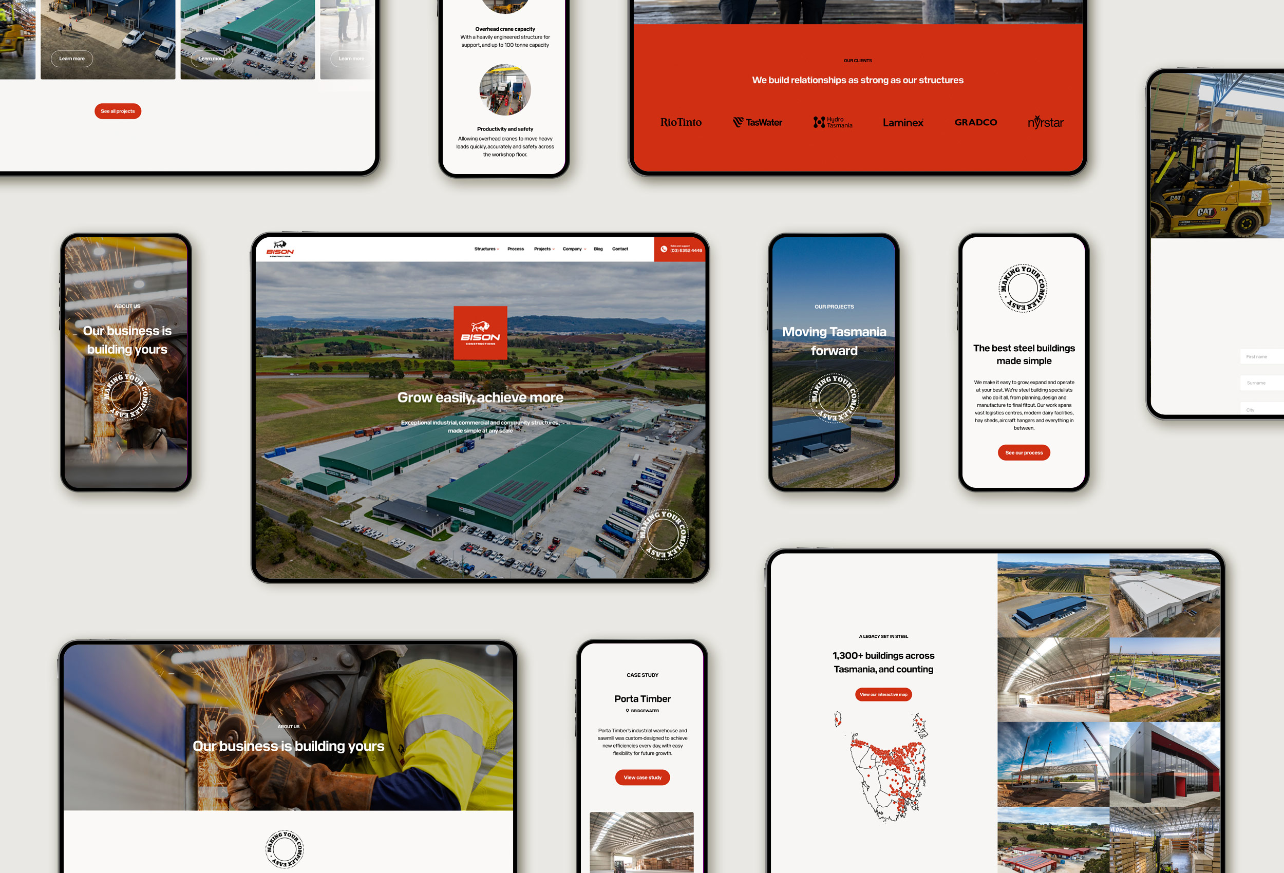 Bison Constructions brand identity