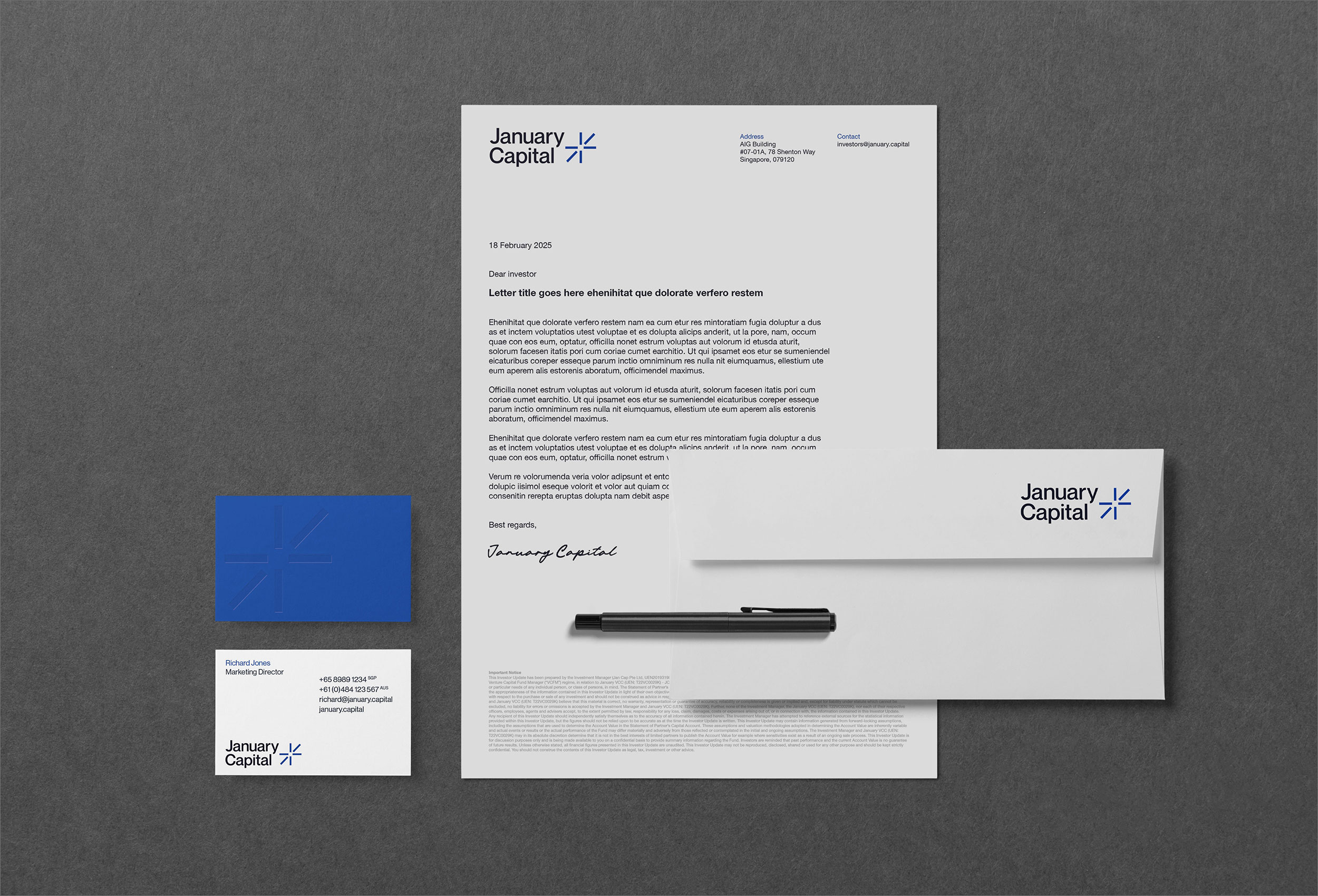 January Capital brand identity